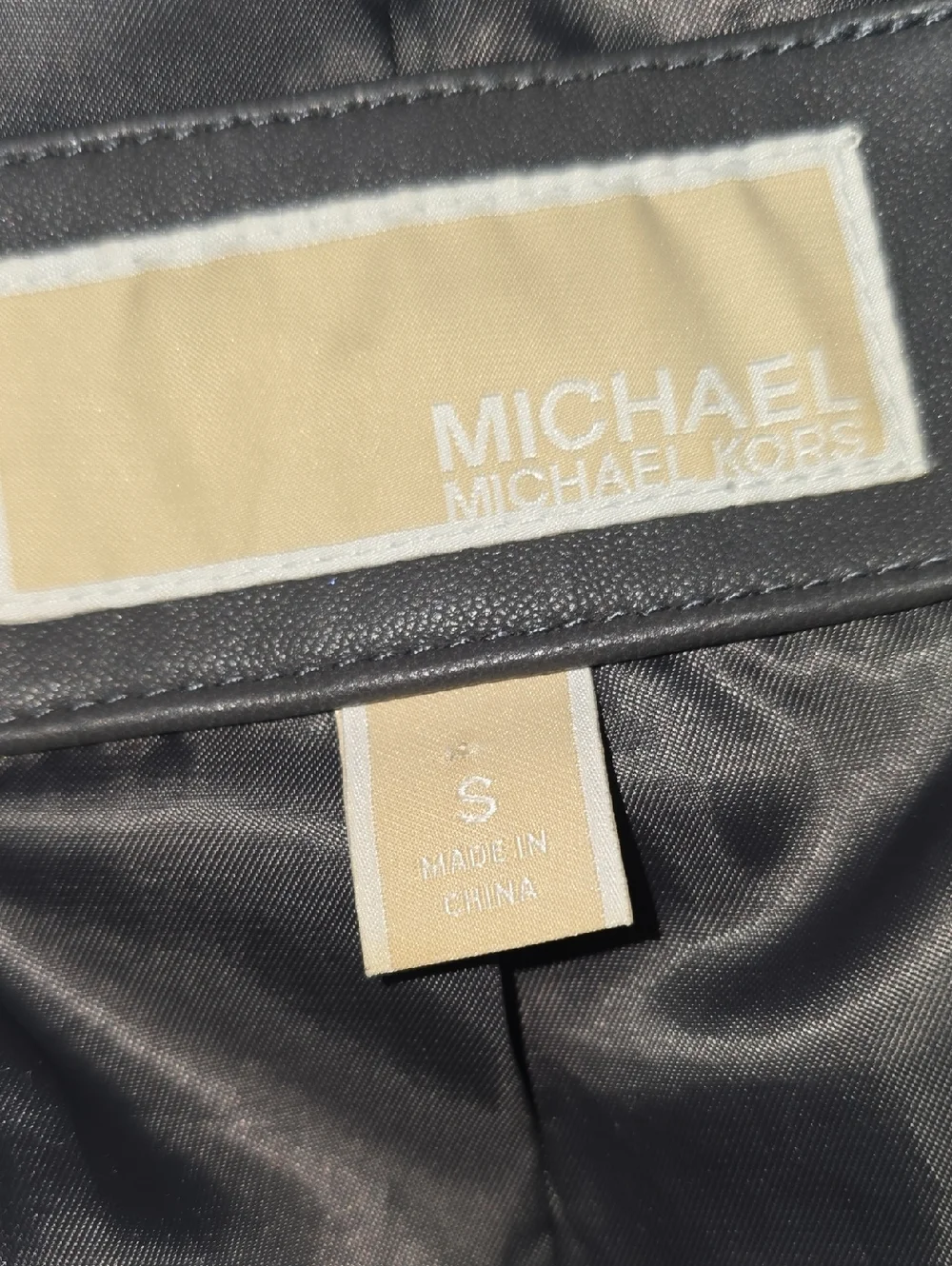 Michael Kors‎ Grey Leather Moto Jacket